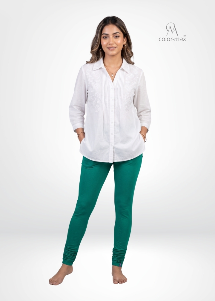 MINT GREEN - Premium Cotton Lycra Chudi Leggings